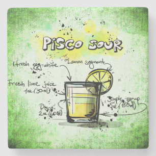 Pisco Sour Drink Rezept Steinuntersetzer