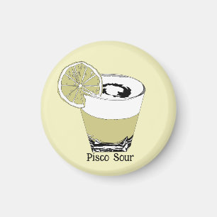 Pisco Sour Illustration Magnet
