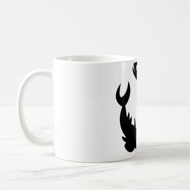 Pises Astrologisches Symbol Zeichen 7 Kaffeetasse (Links)