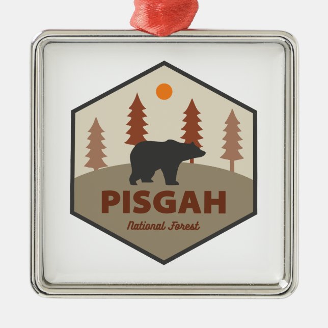 Pisgah National Forest Bear Ornament Aus Metall (Vorne)