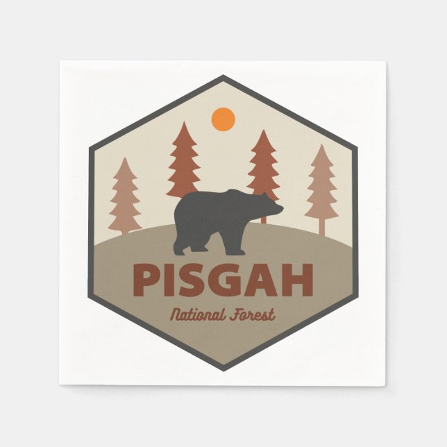 Pisgah National Forest Bear Serviette (Vorderseite)