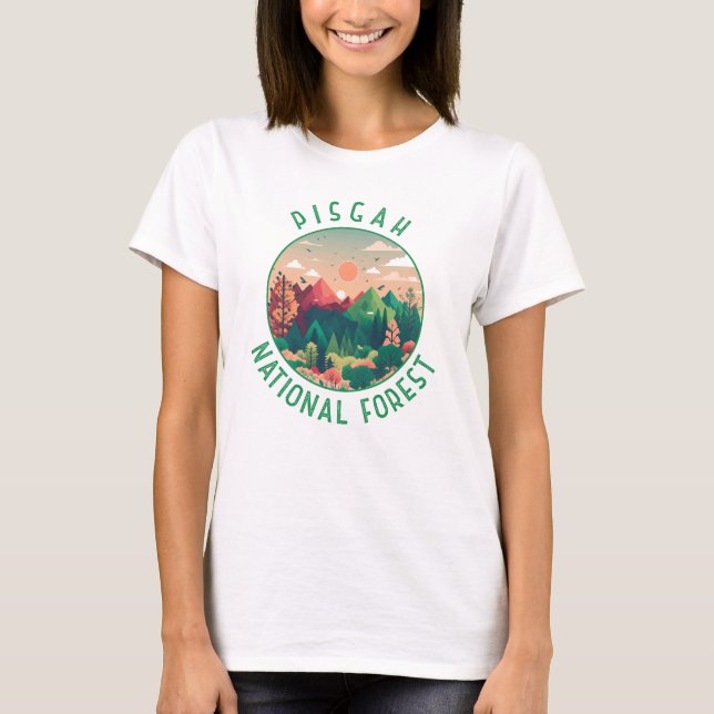 Pisgah National Forest Distressed Circle T-Shirt (Vorderseite)