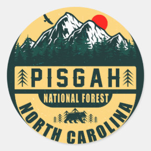 Pisgah National Forest North Carolina Camping Runder Aufkleber