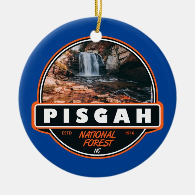 Pisgah National Forest North Carolina Emblem Keramik Ornament (Vorne)