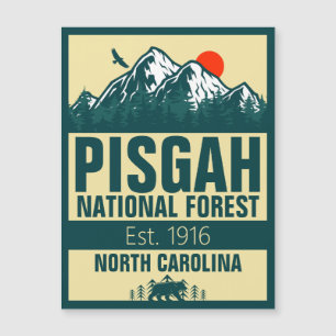 Pisgah National Forest North Carolina - Retro Magnetkarte