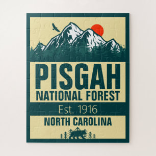 Pisgah National Forest North Carolina - Retro Puzzle