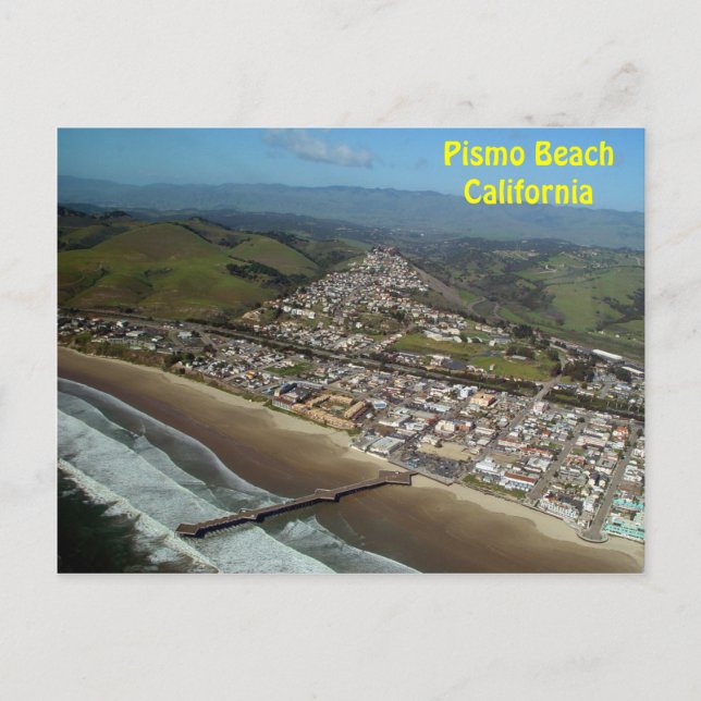Pismo Beach, California Aerial View Postcard Postkarte (Vorderseite)
