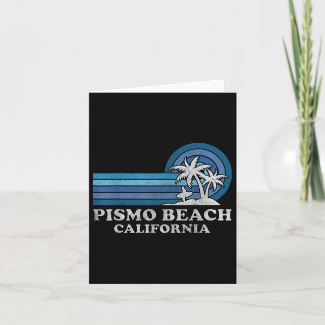 Pismo Beach California Familienurlaub Vint Karte (Vorderseite)