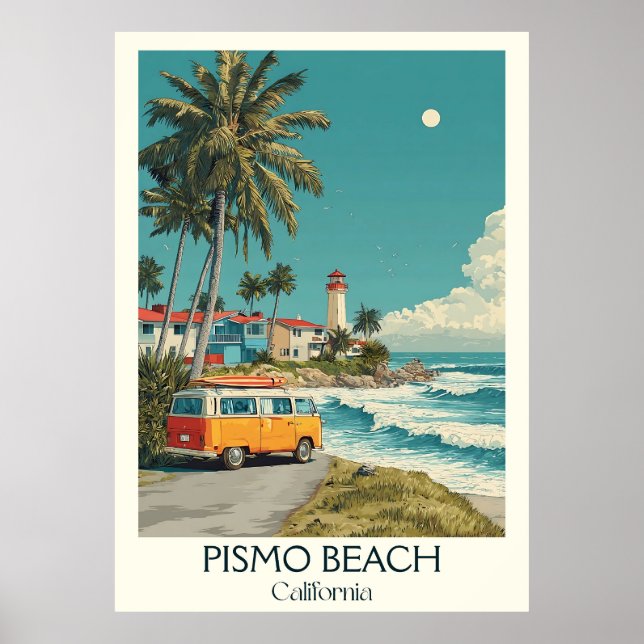 Pismo Beach California | Klassische CA Poster (Vorne)