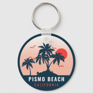 Pismo Beach California Retro Sunset Souvenirs 80er Schlüsselanhänger