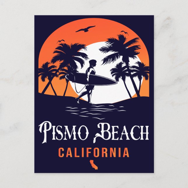 Pismo Beach California Sunset Vacation Souvenirs Postkarte (Vorderseite)