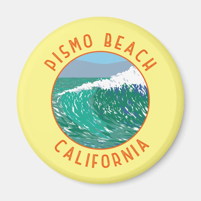 Pismo Beach California Vintage Magnet (Vorne)