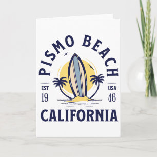 Pismo Beach Kalifornien Surfen Sommerurlaub Vintag Karte