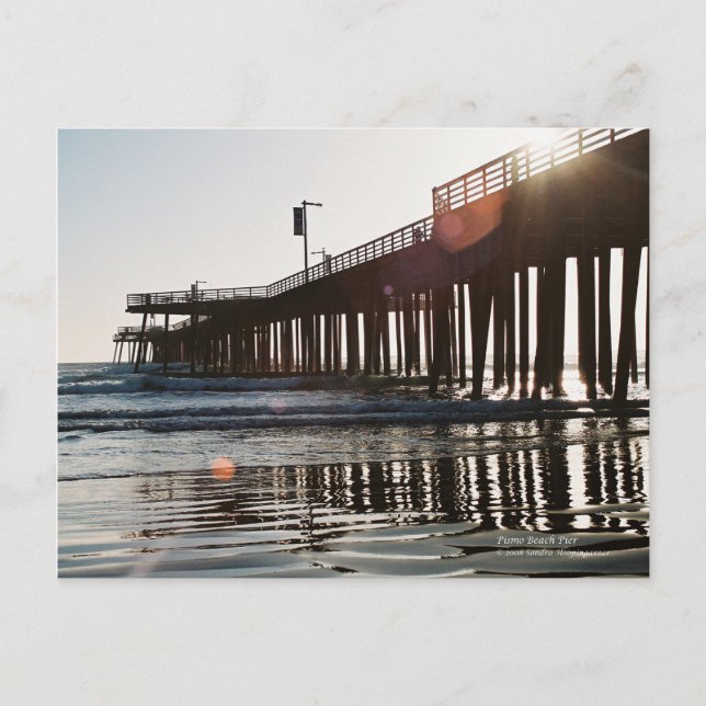 Pismo Beach Pier Postcard Postkarte (Vorderseite)