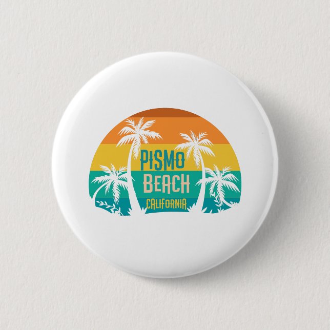 Pismo Beach Retro Button (Vorderseite)