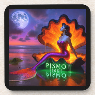 PISMO STRAND MERMAID. SERIE 1 NUMMER 4. GETRÄNKEUNTERSETZER