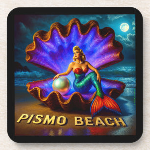 PISMO STRAND MERMAID. SERIE 1 NUMMER 5. GETRÄNKEUNTERSETZER