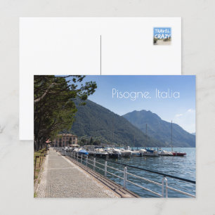 Pisogne und Iseo-See, Lombardei, Italien Postkarte