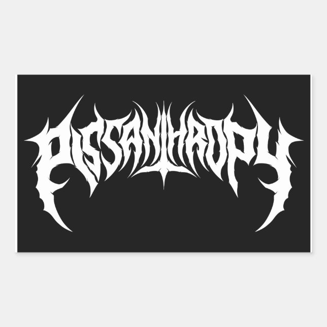 Pissanthropie Death Metal Fake Band Aufkleber (Vorderseite)