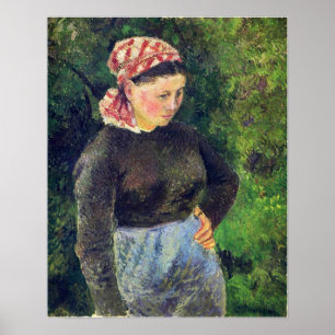 Pissarro - Bäuerin 1880 Poster