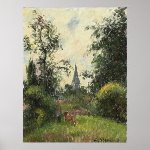 Pissarro - Bazincourt Steeple 1895 Poster