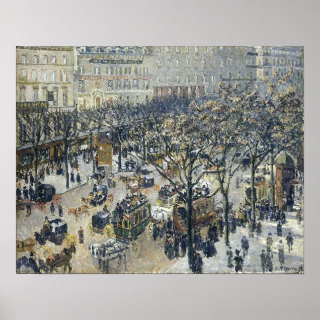 Pissarro - Boulevard Des Italiens Morning Sunlight Poster (Vorne)