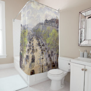 Pissarro - Boulevard Montmartre, Frühjahr Duschvorhang