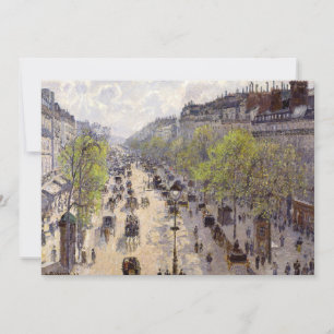 Pissarro - Boulevard Montmartre, Frühjahr Einladung