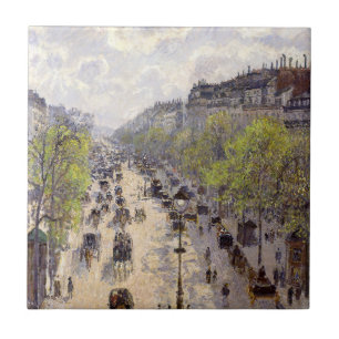 Pissarro - Boulevard Montmartre, Frühjahr Fliese