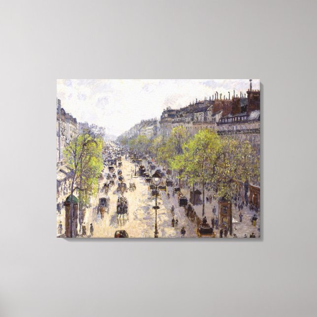 Pissarro - Boulevard Montmartre, Frühjahr Leinwanddruck (Vorderseite)