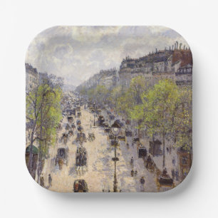 Pissarro - Boulevard Montmartre, Frühjahr Pappteller