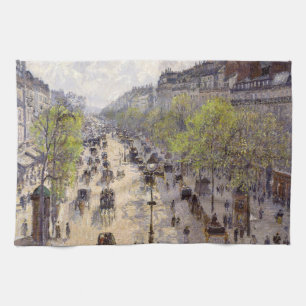 Pissarro - Boulevard Montmartre, Frühling Geschirrtuch