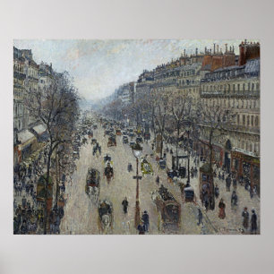 Pissarro - Boulevard Montmartre Grauer Morgen Poster