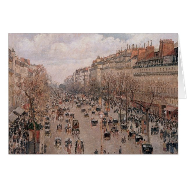 Pissarro Boulevard Montmartre Grußkarte (Vorderseite (Horizontal))