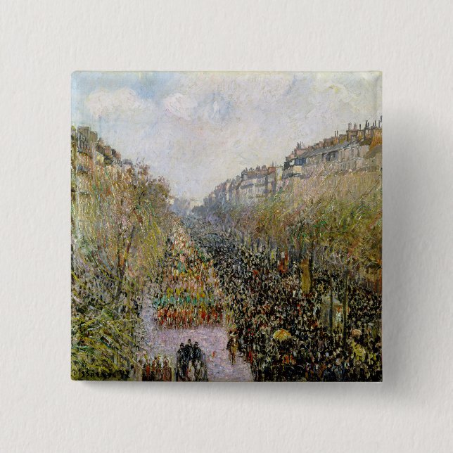 Pissarro - Boulevard Montmartre, Mardi Gras Button (Vorderseite)