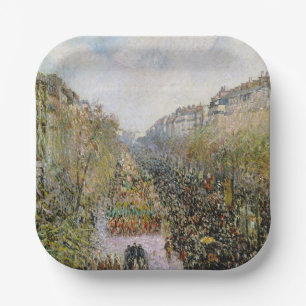 Pissarro - Boulevard Montmartre, Mardi Gras Pappteller