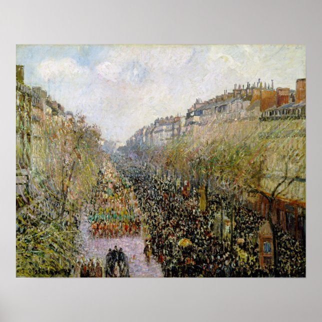 Pissarro - Boulevard Montmartre, Mardi Gras Poster (Vorne)