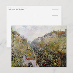 Pissarro - Boulevard Montmartre, Mardi Gras Postkarte