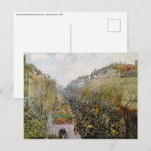 Pissarro - Boulevard Montmartre, Mardi Gras Postkarte