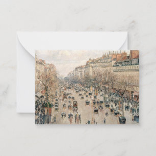 Pissarro - Boulevard Montmartre, Nachmittagslicht Mitteilungskarte