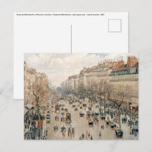 Pissarro - Boulevard Montmartre, Nachmittagslicht Postkarte