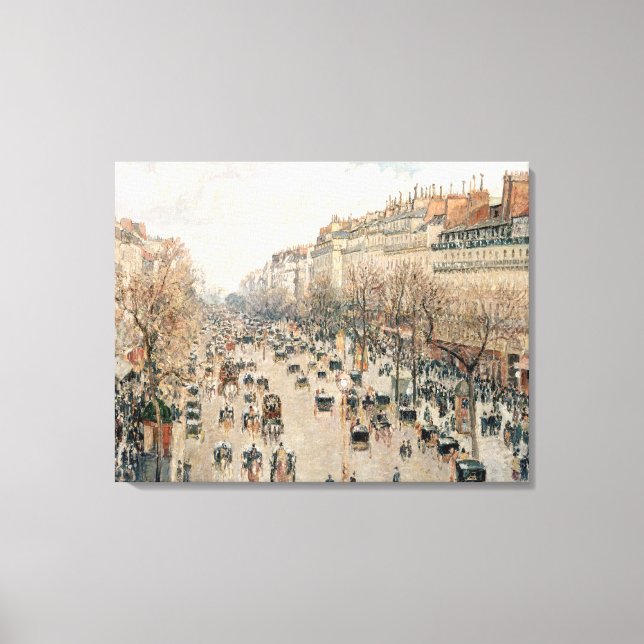 Pissarro - Boulevard Montmartre, Nachmittagssonne Leinwanddruck (Vorderseite)