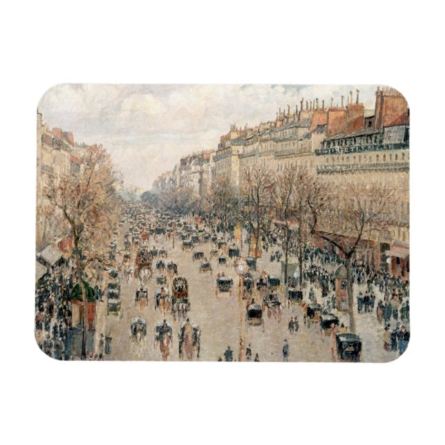 Pissarro - Boulevard Montmartre, Nachmittagssonne Magnet (Horizontal)