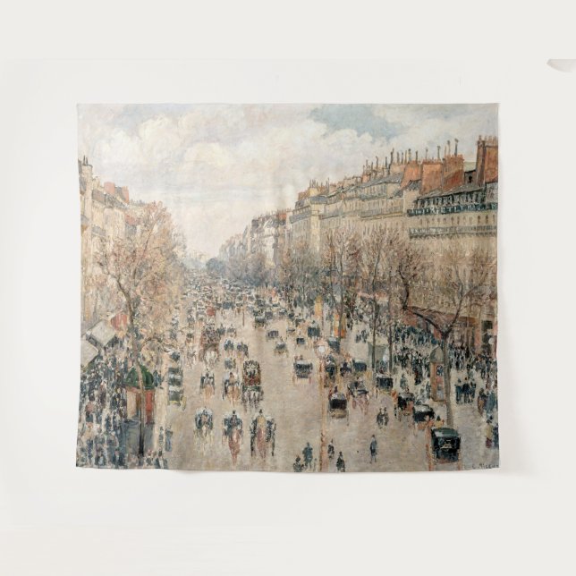 Pissarro - Boulevard Montmartre, Nachmittagssonne Wandteppich (Vorderseite (Horizontal))