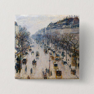 Pissarro - Boulevard Montmartre, Wintermorgen Button