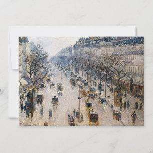 Pissarro - Boulevard Montmartre, Wintermorgen Dankeskarte