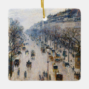 Pissarro - Boulevard Montmartre, Wintermorgen Keramikornament