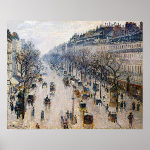 Pissarro - Boulevard Montmartre, Wintermorgen Poster