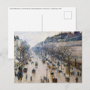 Pissarro - Boulevard Montmartre, Wintermorgen Postkarte