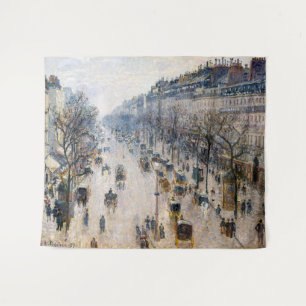 Pissarro - Boulevard Montmartre, Wintermorgen Wandteppich